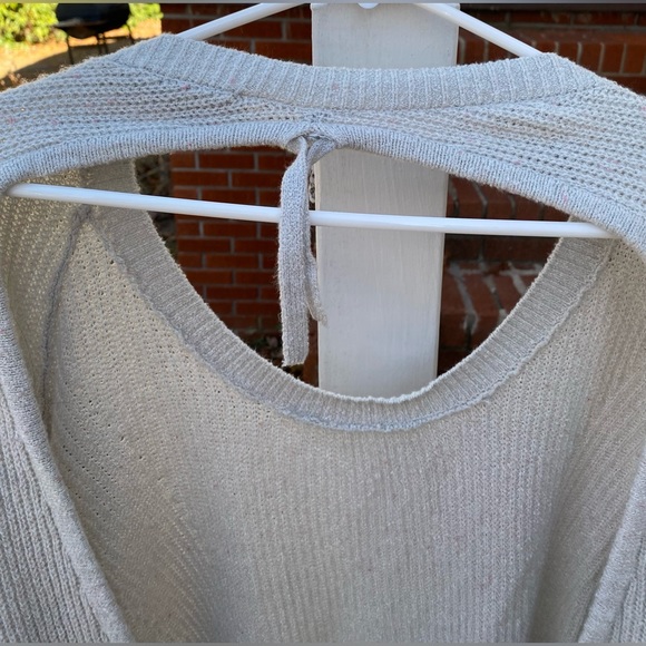 Express High Low Open Back Viscose/Cotton Sweater With Adjustable Tie Medium - Picture 11 of 16